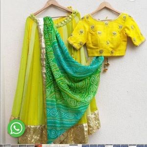 Beautiful Green Lehanga ready to wear